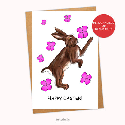 Springtime Hare Easter Card