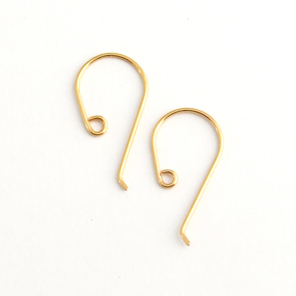 Handmade 24ct gold plated modern earhooks for jewellery making 2