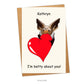 I'm Batty for You Cute Chibi Bat and Love Heart Valentine or Anniversary Card