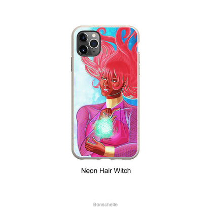 'Neon witch' option for the Colourful Fantasy Witch Eco Phone Cases