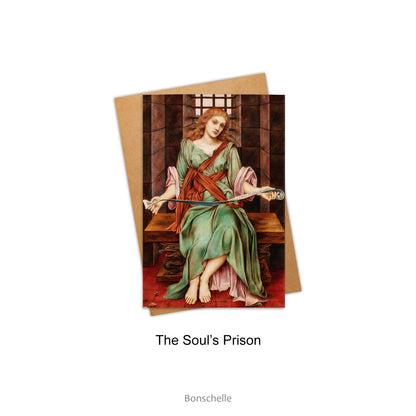 Card and envelope with image from the painting, 'The Soul's Prison House' by Evelyn De Morgan (1855–1919) 