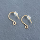 Handmade 24ct gold plated shepherd crook earwire findings from the UK 3