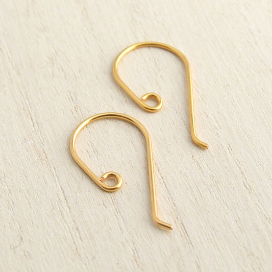 Handmade 24K gold plated modern earhooks earwire earring findings for jewellery making 1