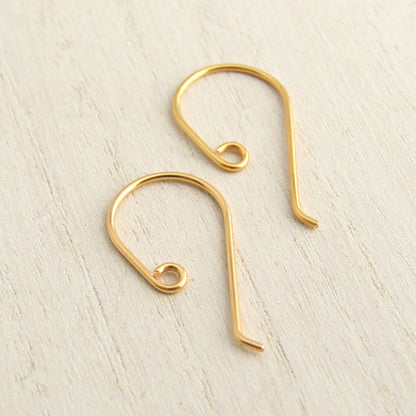 Handmade 24K gold plated modern earhooks earwire earring findings for jewellery making 1