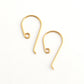 Handmade 24ct gold plated modern earhooks for jewellery making 2