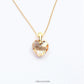 Light Bronze Crystal Heart Necklace