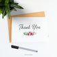 Thank you card with small floral bouquet 1