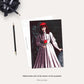 Vampire Lolita with Weeping Angel Illustrated Postcard Art Print, 4x6 or 5x7