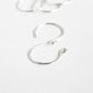Silver plated round modern earwire findings for jewellery making - 2